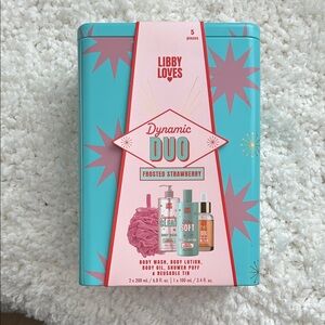 Dynamic Duo Frosted Strawberry Bath Set - Pink & Teal